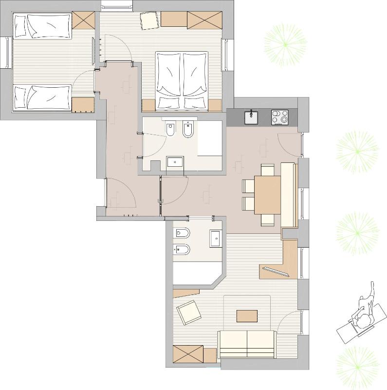 Two-Bedroom Apartment with Garden Access image 2
