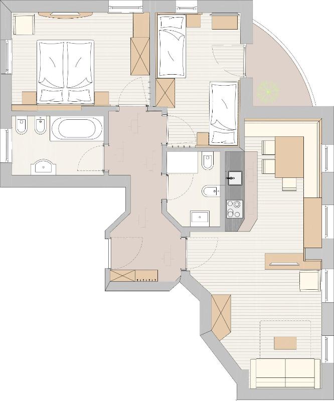 Two-Bedroom Apartment with Balcony image 2
