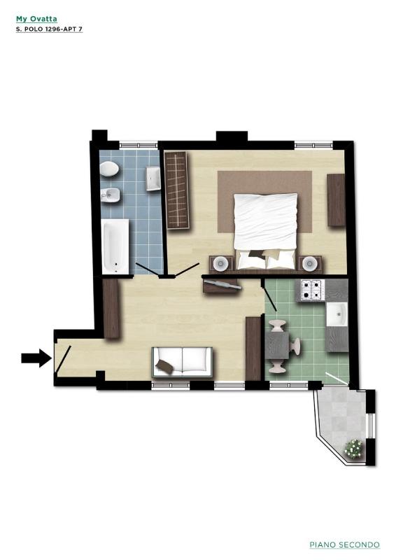 Apartment with Small Indoor Balcony image 2