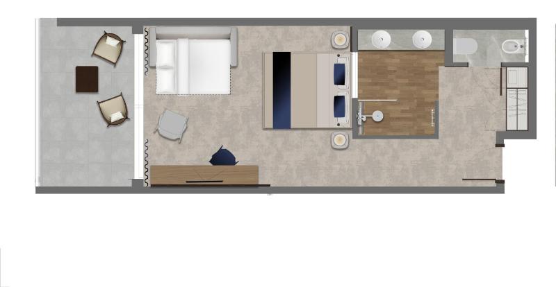 Deluxe Double or Twin Room with Balcony and Side Sea View image 2
