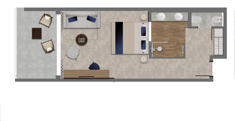 Deluxe Double or Twin Room with Balcony and Side Sea View image 3
