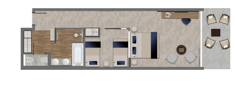 Family Double Room with Balcony image 2