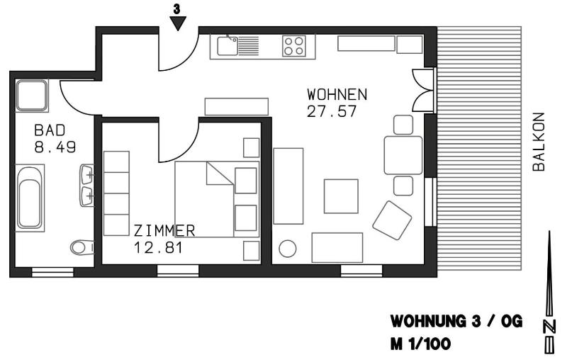 One-Bedroom Apartment 3 image 2