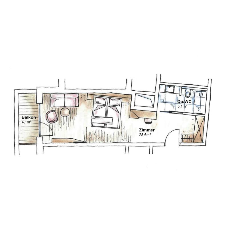 Double Room with Balcony image 3