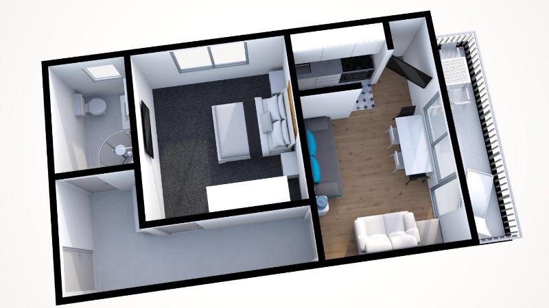 Apartment with Balcony and Sea View image 3