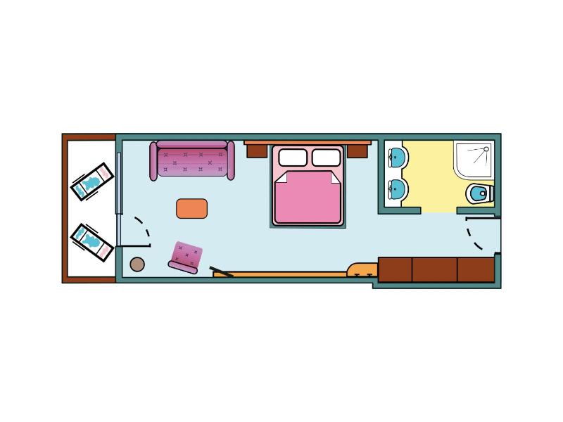 Double Room with Balcony and Pool View image 2