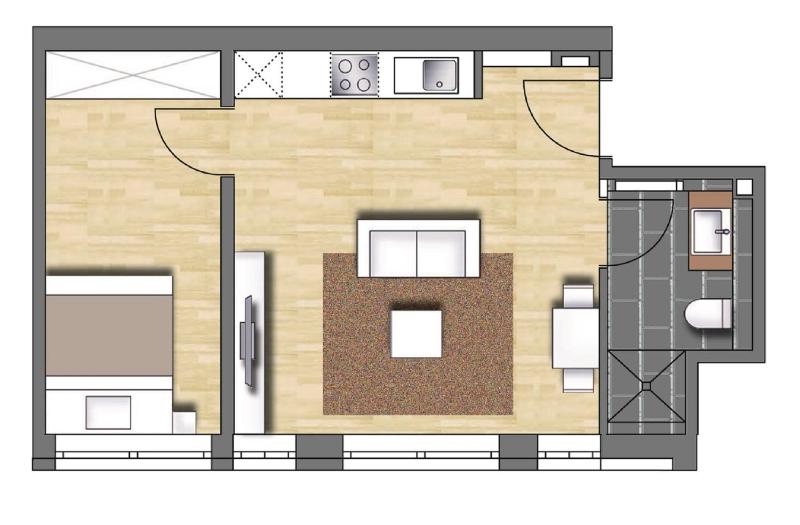 Comfort One-Bedroom Apartment image 2