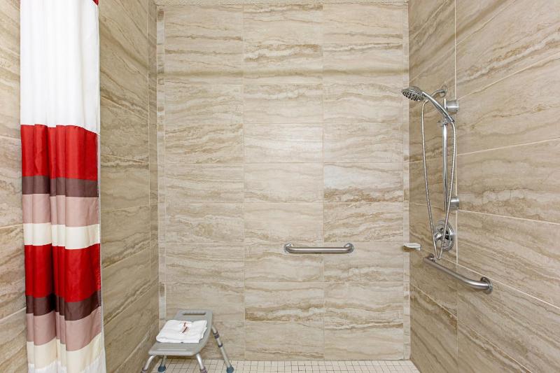 Deluxe Room with One Queen Bed Disability Access Roll-In Shower Smoke Free image 2