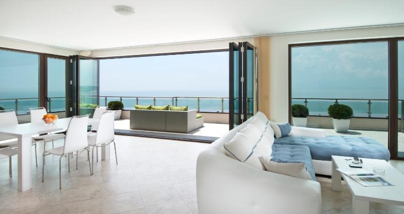 Deluxe One-Bedroom Apartment with Terrace and Sea View image 4
