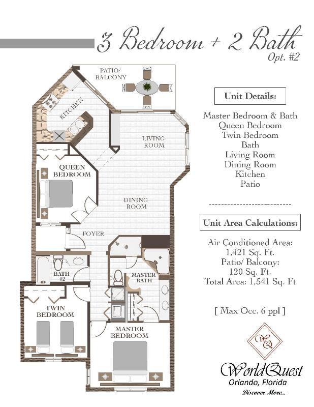 Three-Bedroom Suite with Two Bathrooms image 3