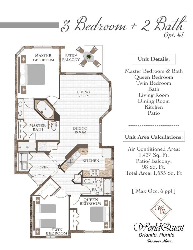 Three-Bedroom Suite with Two Bathrooms image 2