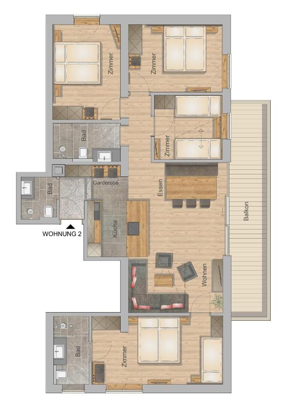 Apartment with Balcony image 2