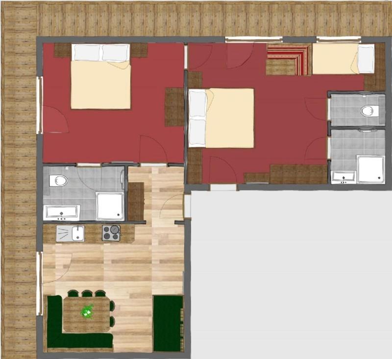 Three-Bedroom Apartment with Balcony image 3