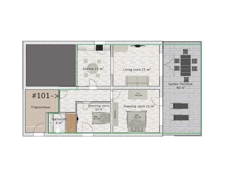 Two-Bedroom Apartment with Garden Terrace image 1