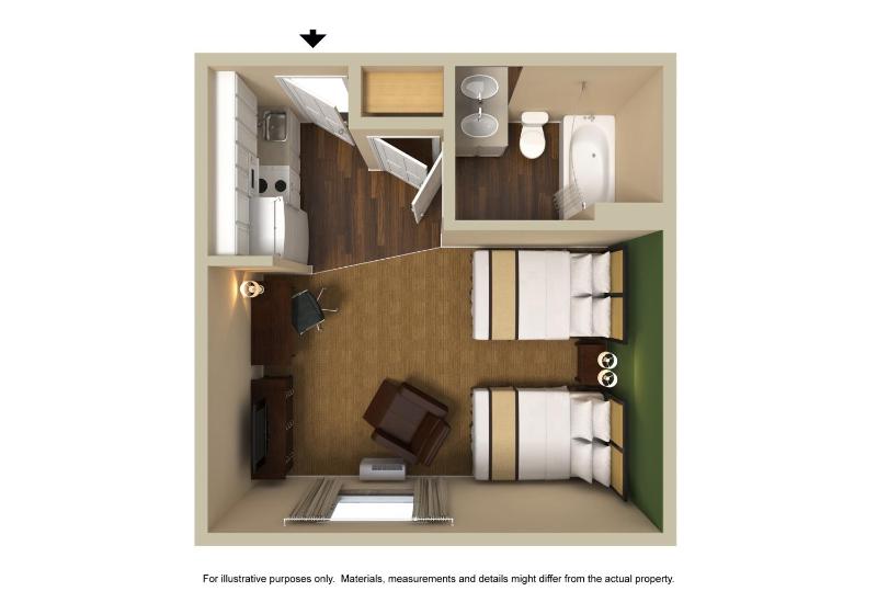 Studio with 2 Double Beds - Non-Smoking image 2