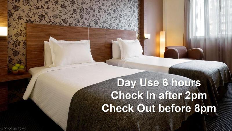 Day Use - Deluxe Twin Room from 2pm-8pm (6 hours)