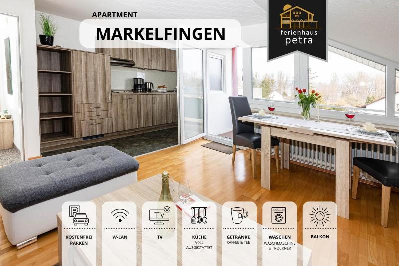 Großzügige Ferienwohnung mit zwei Sonnenbalkonen in bester Bodenseelage l 1 Minute zum Bodensee l 2 Zimmer l Vollausgestattete Küche l Free-WLAN l Willkommen im Apartment Markelfingen Images