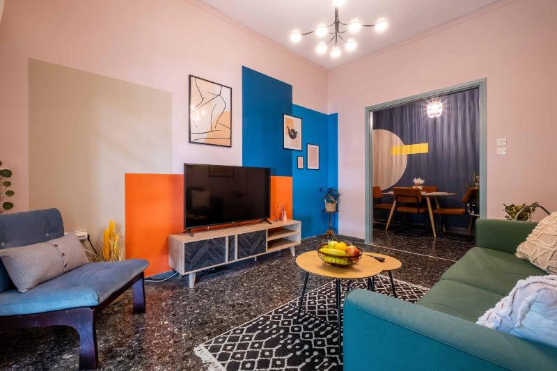 Unique mid-century modern apartment central Athens Images