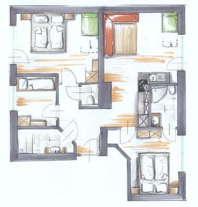 Three-Bedroom Apartment image 3