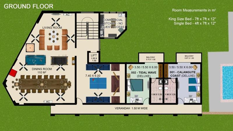 Villa Calangute Phase 17 -16 or 17BHK -Great For Large Groups - image 39