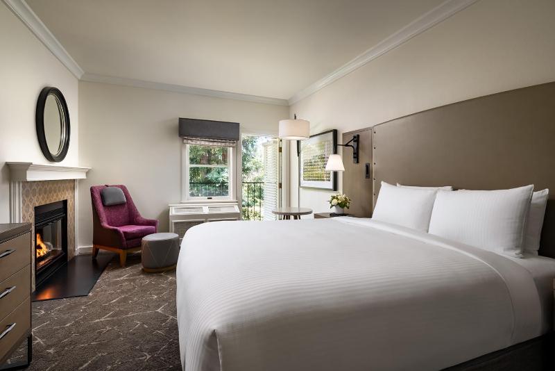 Deluxe King Room with Fireplace and Garden View image 4