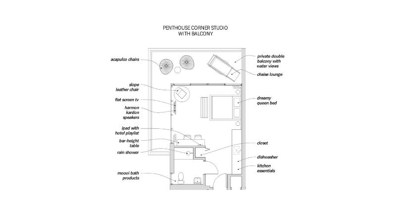 Penthouse Corner Studio with Kitchenette and Terrace image 3