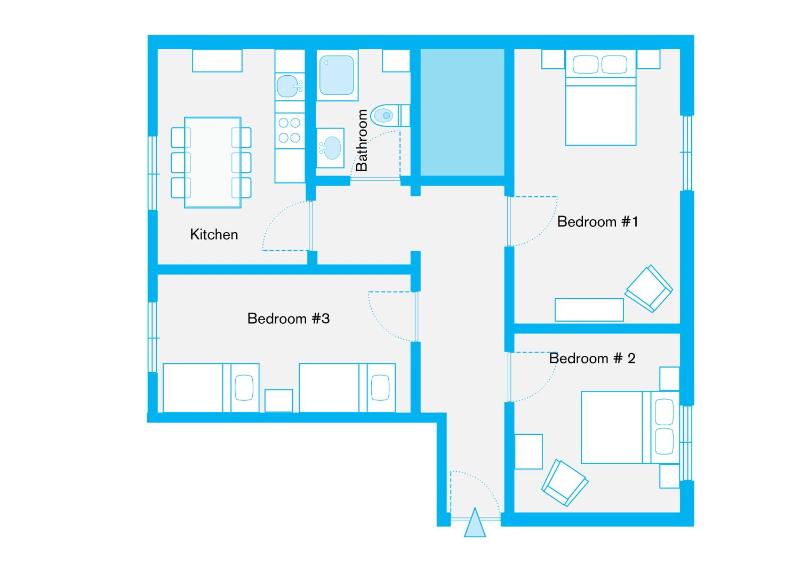 Three-Bedroom Apartment image 3