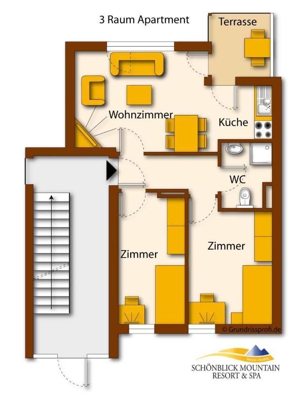 Two-Bedroom Apartment with Sofa Bed image 1