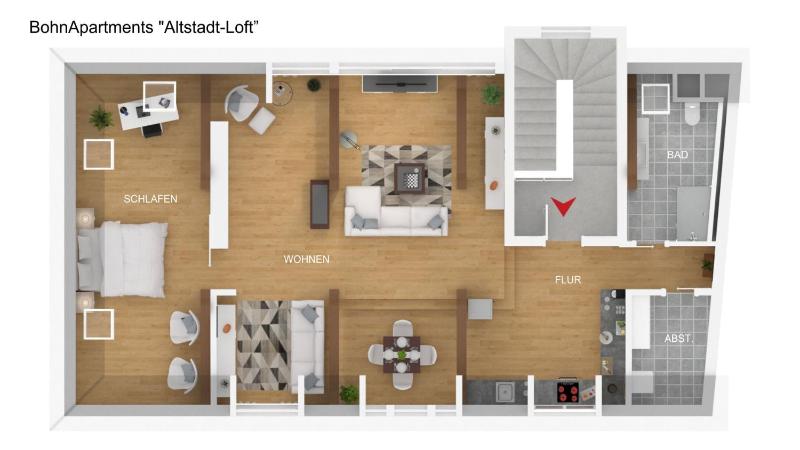 BohnApartments Altstadt-Loft - Wasserbett - Parkplatz - WLAN - Zentrum - image 30
