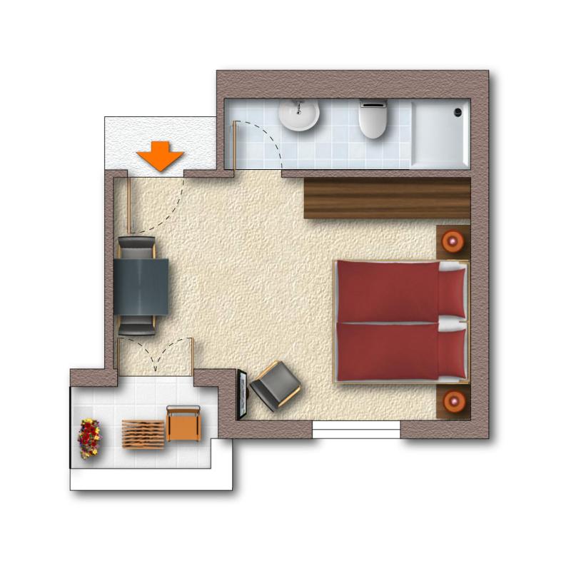 Double Room with Balcony image 2