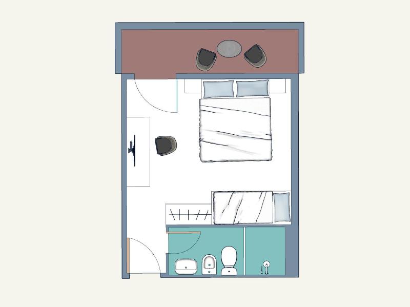 Economy Double Room with Extra Bed image 1
