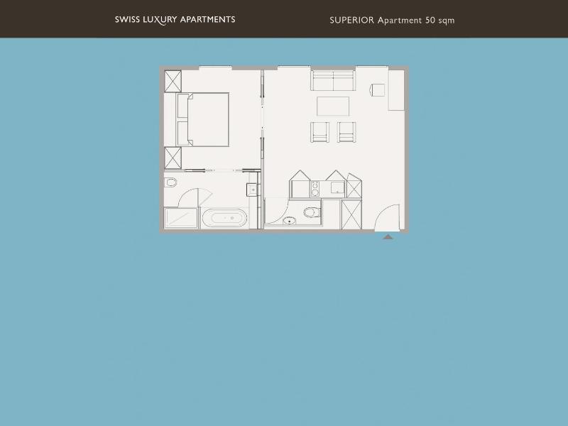 Superior One-Bedroom Apartment - Air-conditioned -  50 sqm image 3