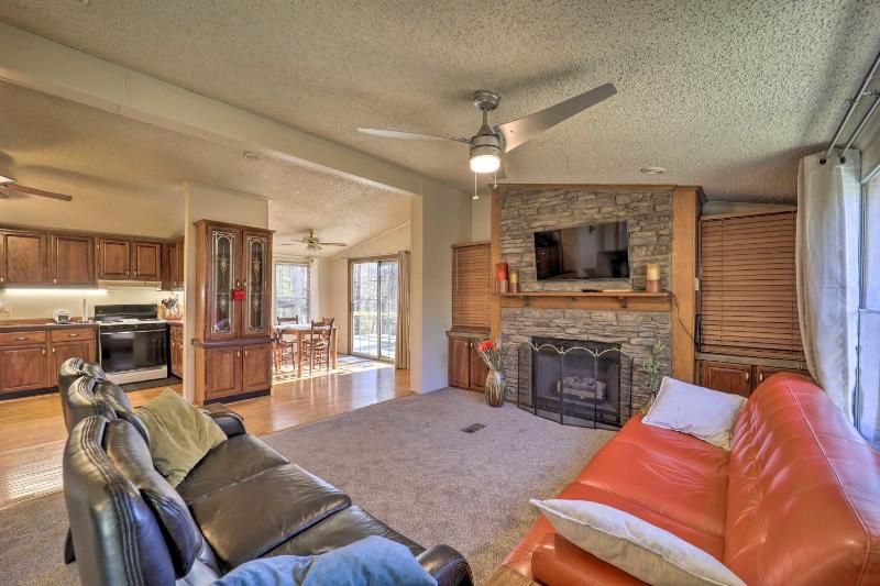 Spruce Pine Riverfront Rental Deck and 2 Fire Pits! Images