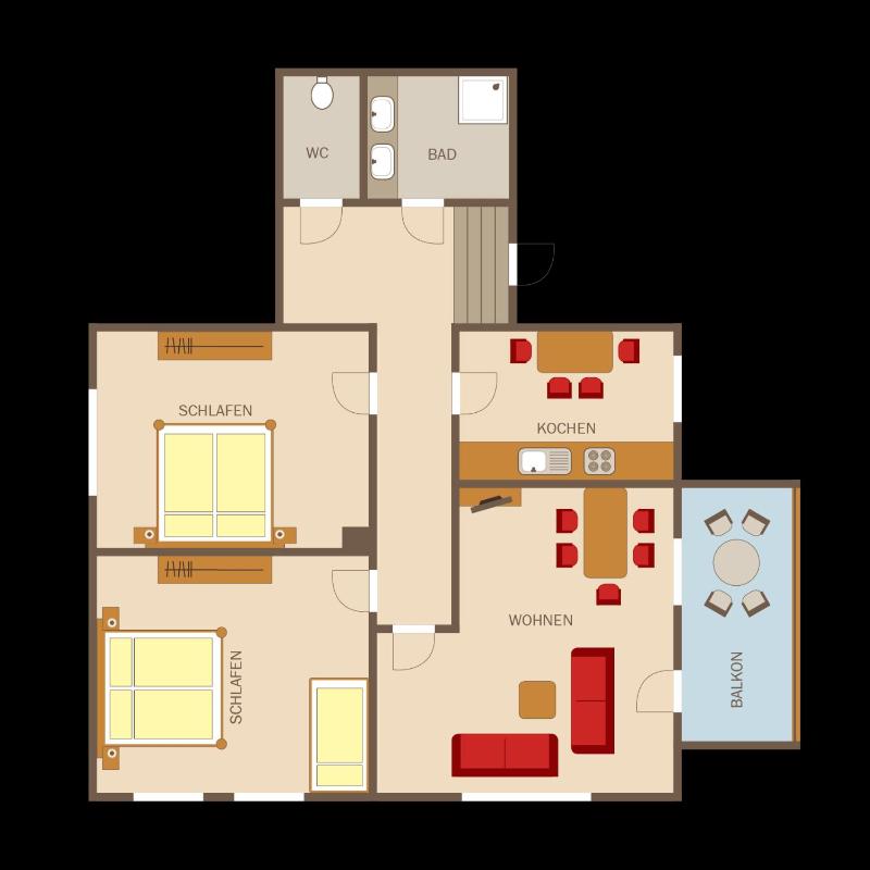 Two-Bedroom Apartment with Balcony or Terrace image 2