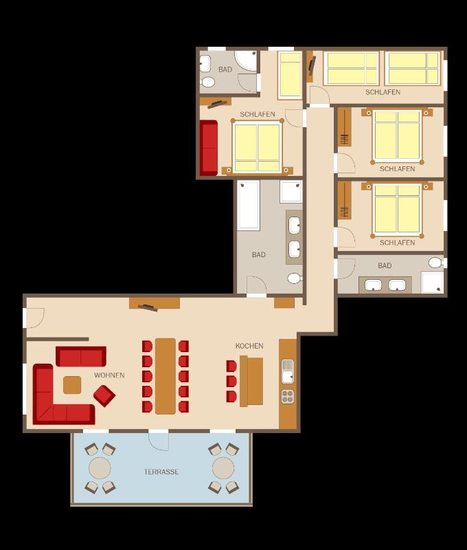 Four-Bedroom Apartment with Terrace image 2