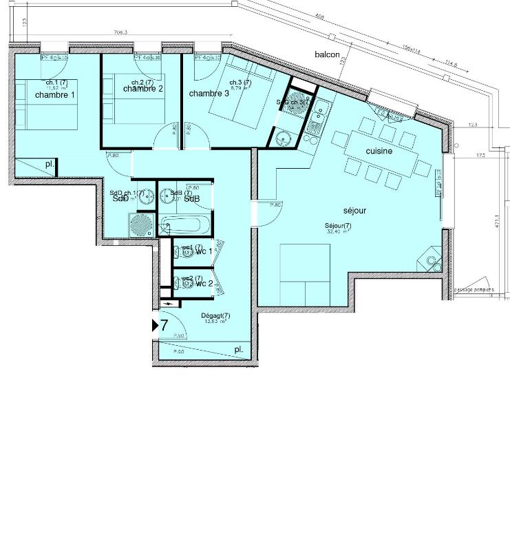 Three-Bedroom Apartment image 2