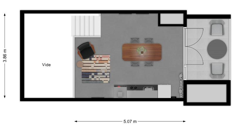 1-Bedroom Loft with Patio image 2