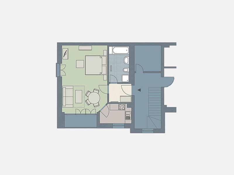 Kaiservillen Heringsdorf - 1-Raum-Ferienwohnung mit Balkon DR3 - image 5