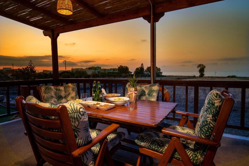 Mayia Sunset sea front house Gouves Heraklion Images