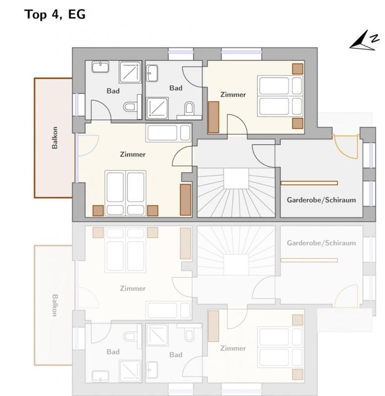 Four-Bedroom Chalet with Terrace and Balcony image 3