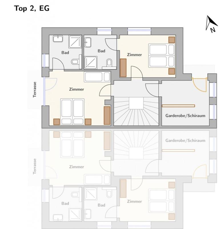 Three-Bedroom Chalet with Terrace and Balcony image 3