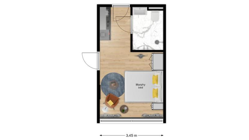 Studio with Murphy Bed image 2