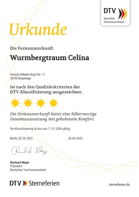 Wurmbergblick Nico in Braunlage 4 Sterne zertifiziert vom DTV inklusive Wäschepakete - image 17