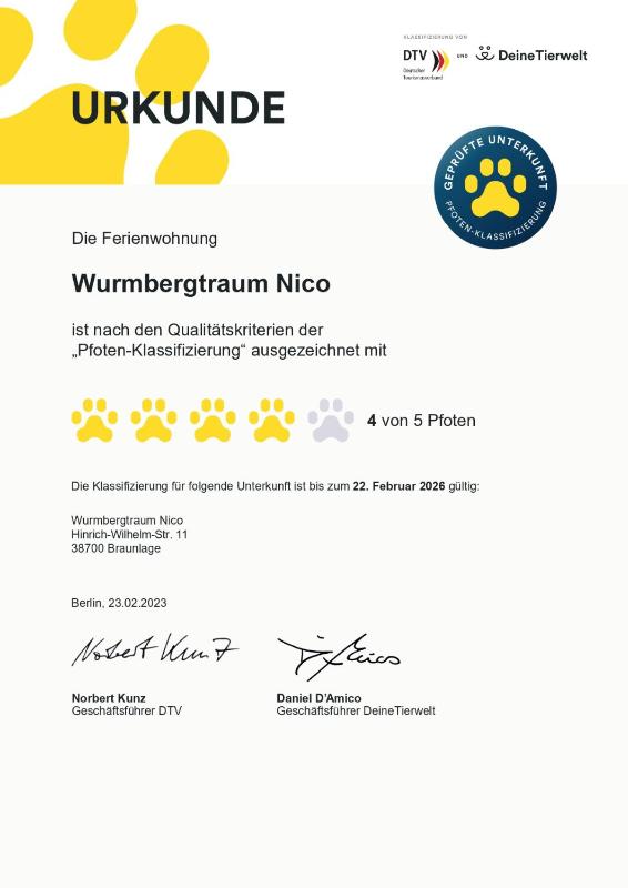 Wurmbergblick Nico in Braunlage 4 Sterne zertifiziert vom DTV inklusive Wäschepakete - image 12
