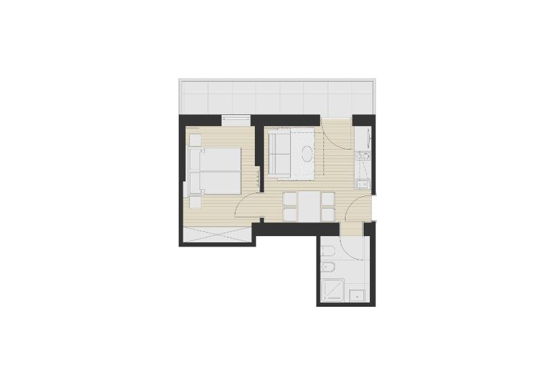 One-Bedroom Apartment with Balcony image 2