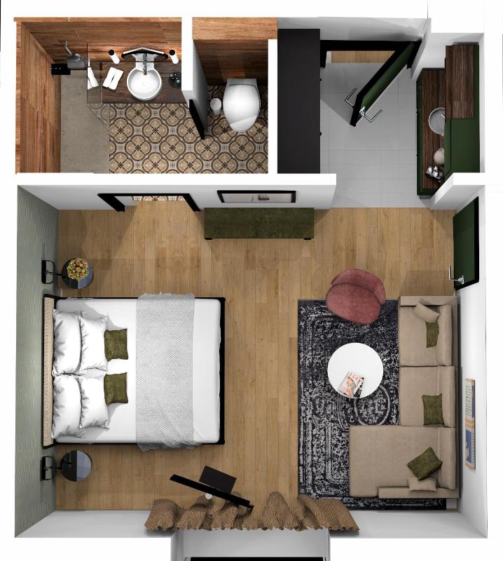 Studio Apartment with Sofa Bed image 2