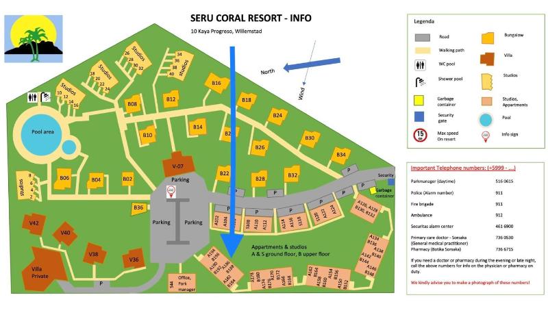 Kas di BaMi A-186 op Seru Coral Resort - Ruim appartement met groot zwembad en tropische tuin - image 19