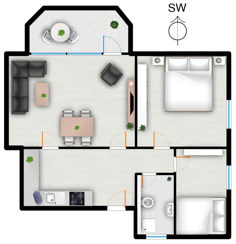 Apartment with Balcony image 2