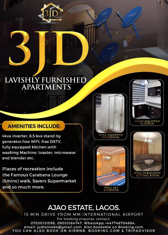 3JD Lavishly Furnished 3-Bed Genius - image 2