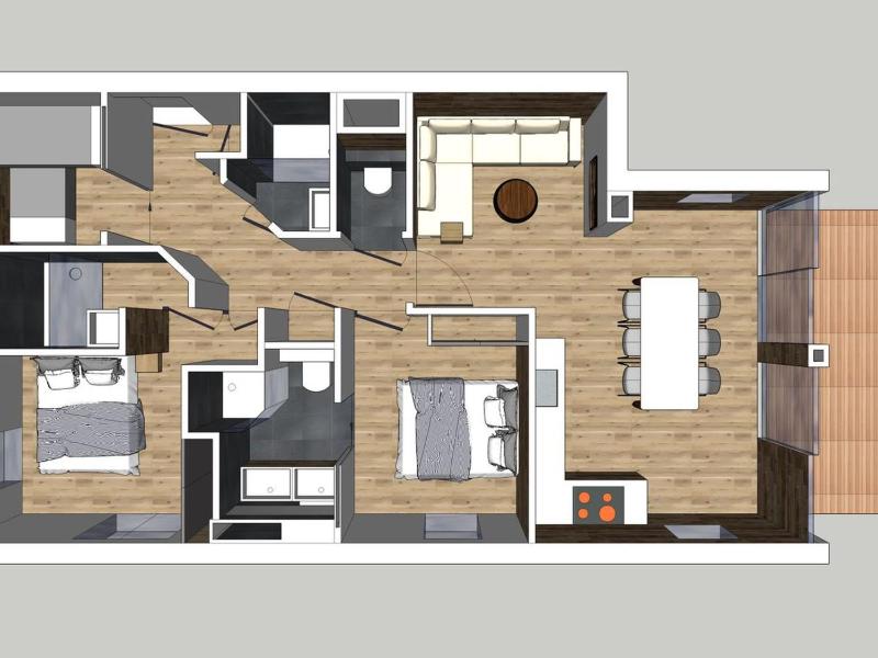 Appartement cosy pour 6 aux Gets avec WIFI et terrasse - FR-1-598-154 - image 9